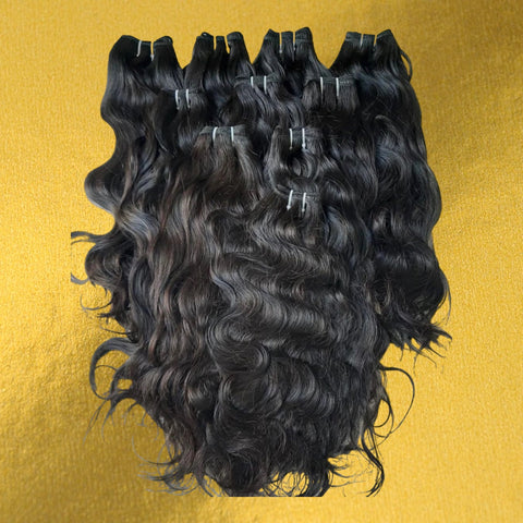 Raw wavy hair